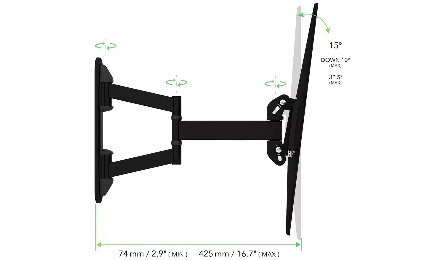 AVF Superior Multi-Position 40-85 Inch TV Wall Bracket