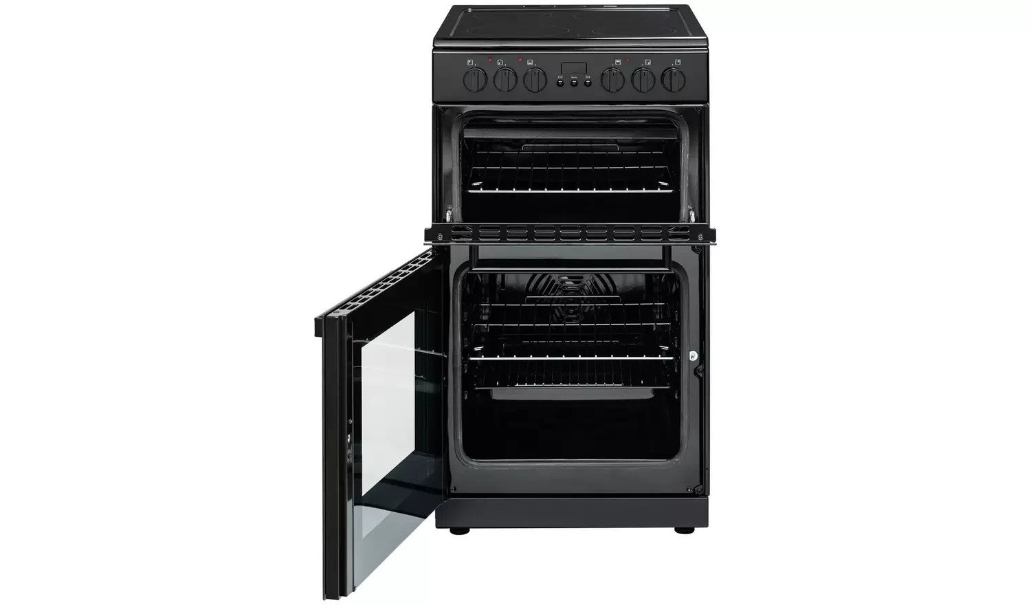 Bush DHBEDC50B 50cm Double Oven Electric Cooker - Black