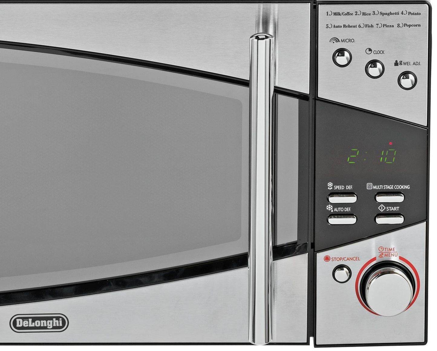 De'Longhi 800W Standard Microwave P80T5A - Black and Silver