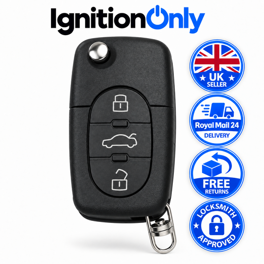 3 Button Flip Remote Key Fob Case for Audi A3 8L 2000-2003