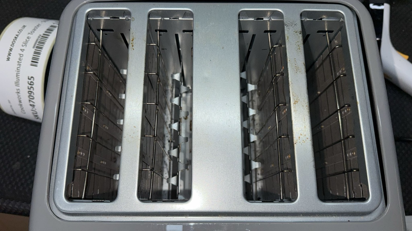 Cookworks Illuminated 4 Slice Toaster - Stone Grey
