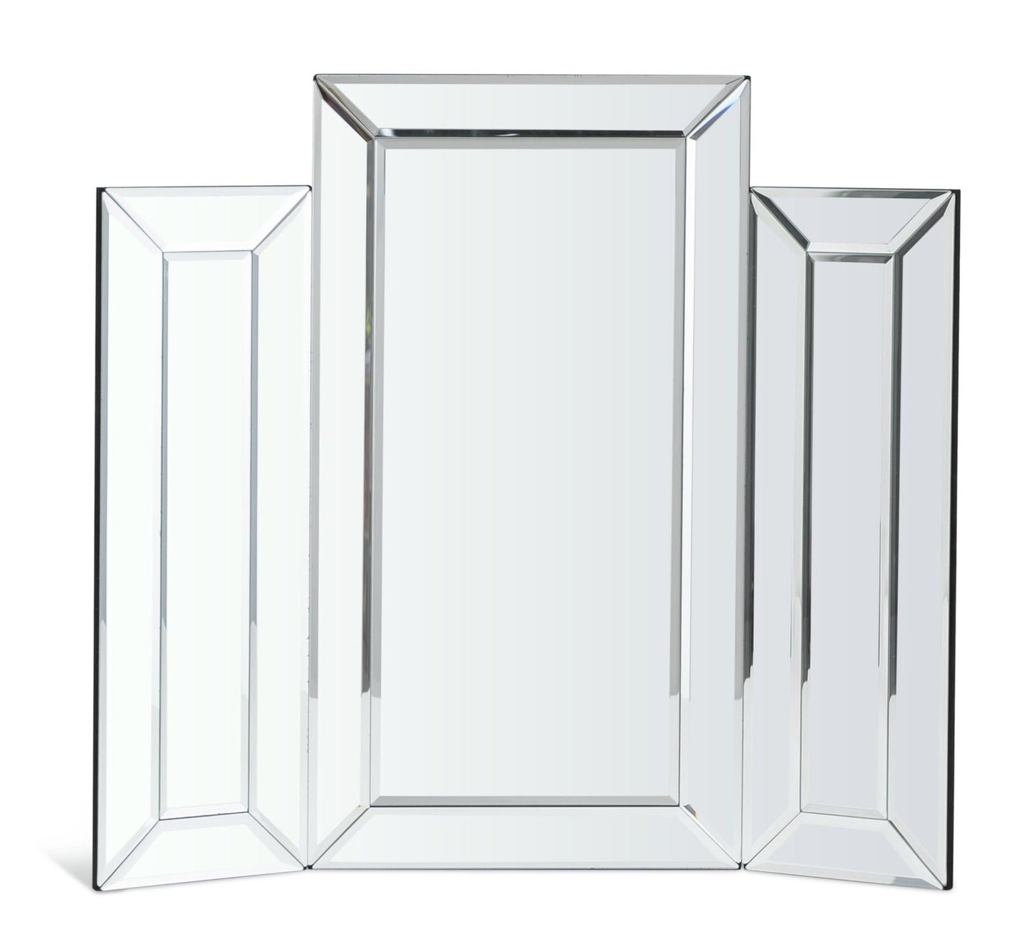 Black Folding Bevelled Dressing Table Mirror-50x56cm5815623