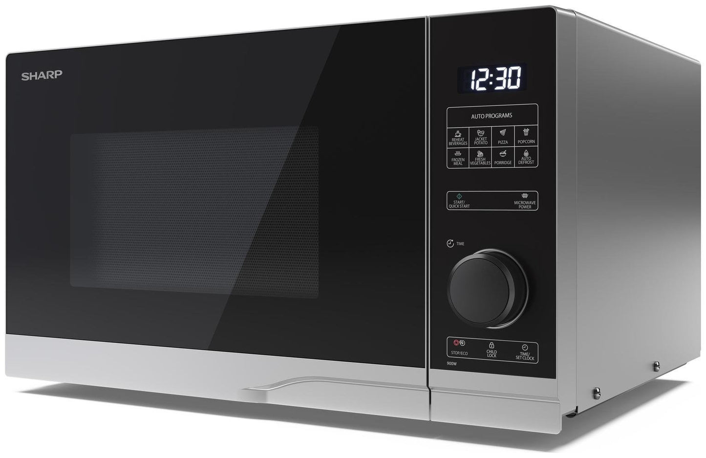 Sharp 900W Standard Microwave YC-PS254AU-S - Silver
