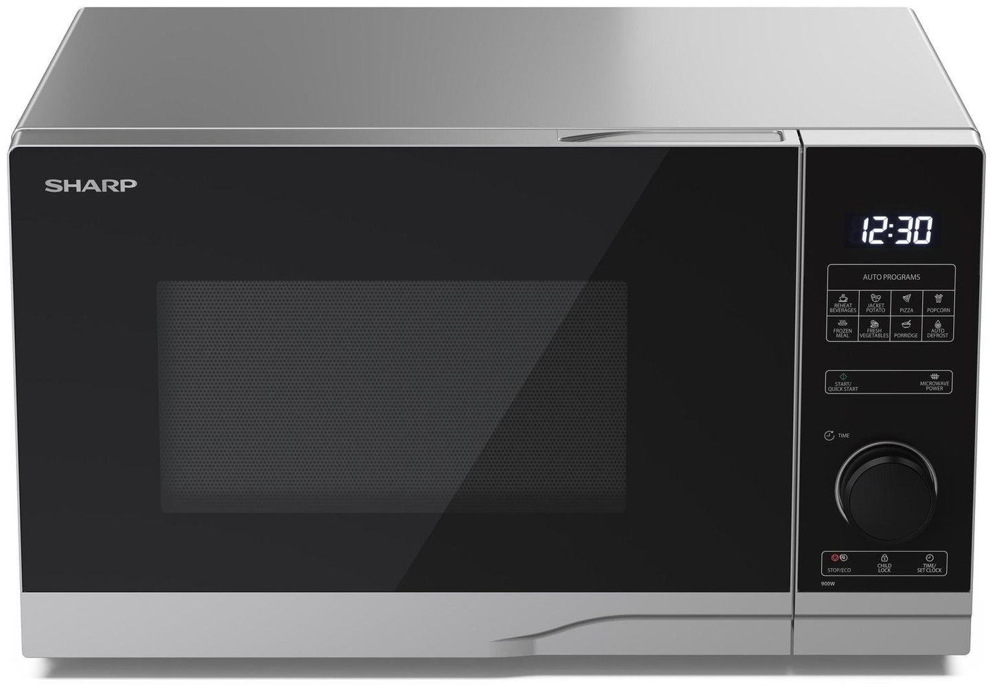 Sharp 900W Standard Microwave YC-PS254AU-S - Silver