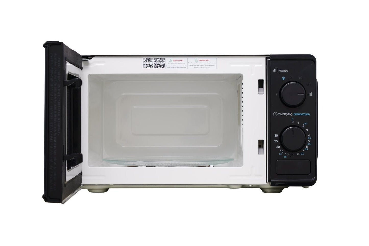 Cookworks 17L 700W Standard Microwave Dial Setting 6 Power Level MM7 - Black