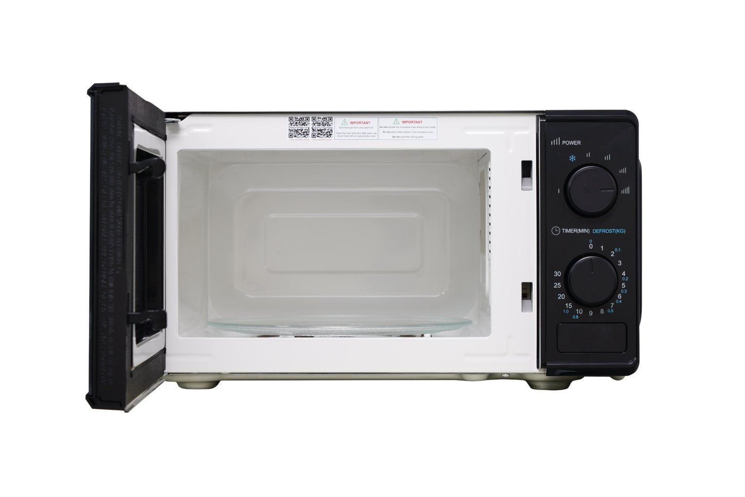Cookworks 17L 700W Standard Microwave Dial Setting 6 Power Level MM7 - Black