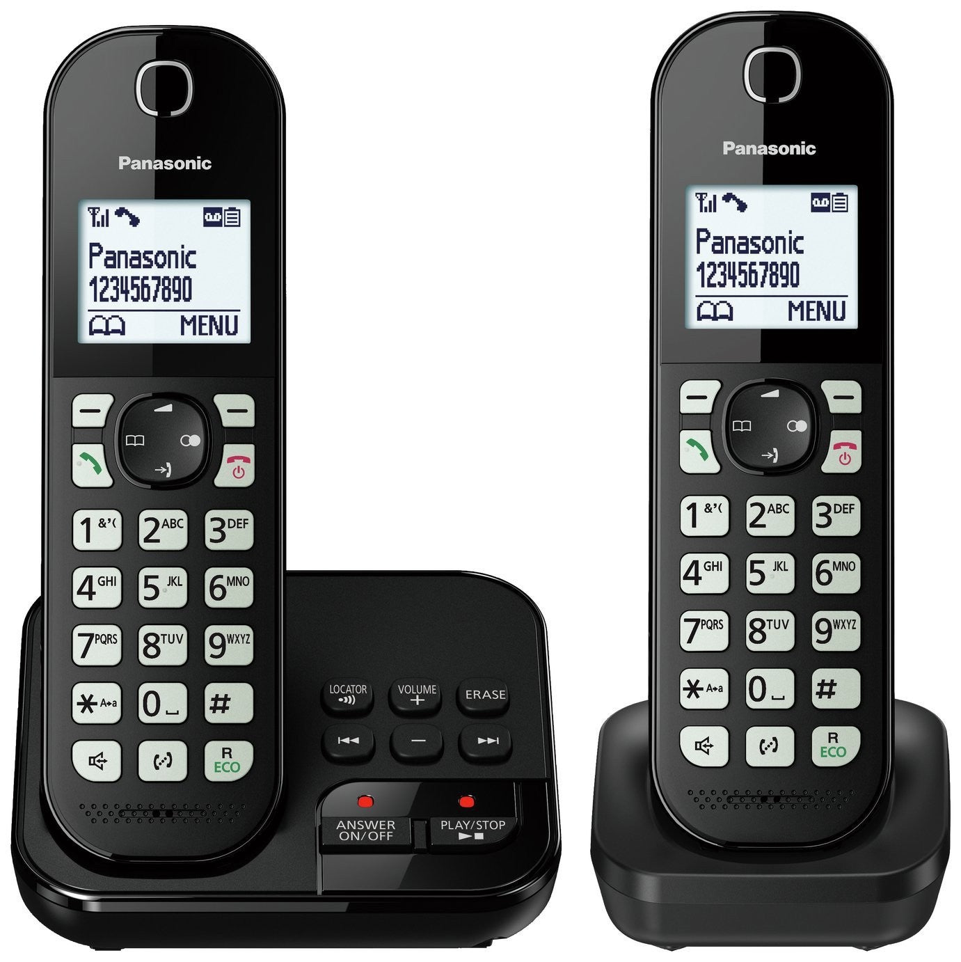 Panasonic Cordless Phone And Answer Machine Twin Telephone KX-TGC462EB 7635179