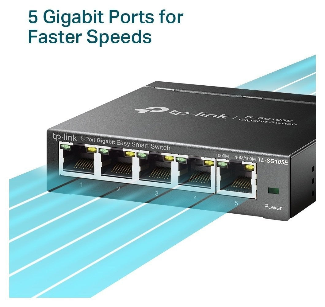 TP-LINK 5-Port Gigabit Easy Smart Switch - TL-SG105E