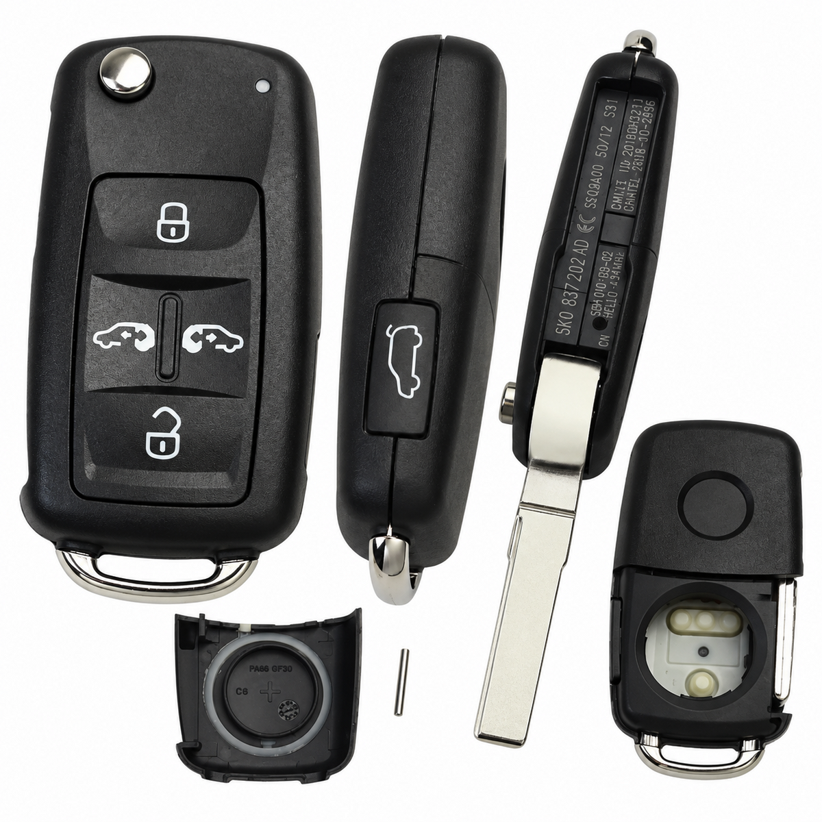 Seat Alhambra ,Sharan Case 5 Button Flip Remote Fob Cover HU66 MK2 2010-2020