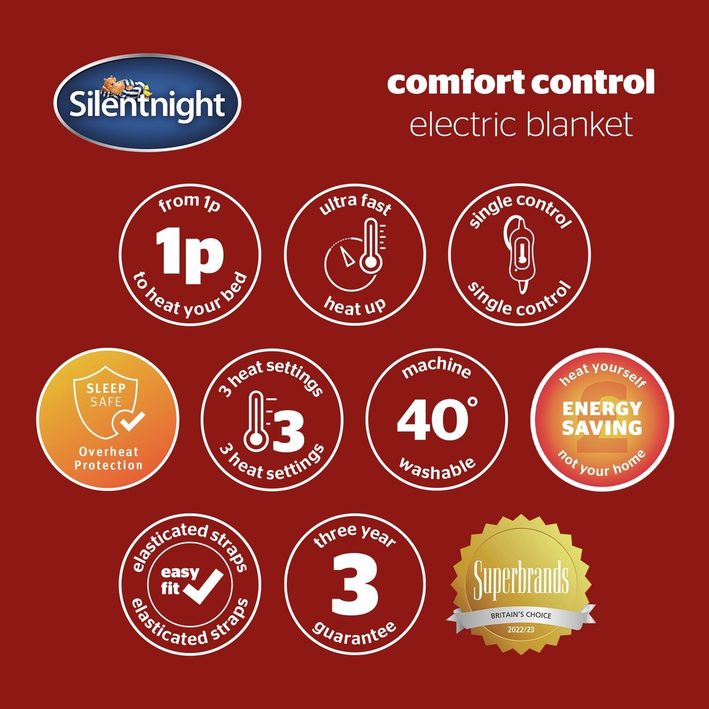 Silentnight Comfort Control Electric Underblanket - Single