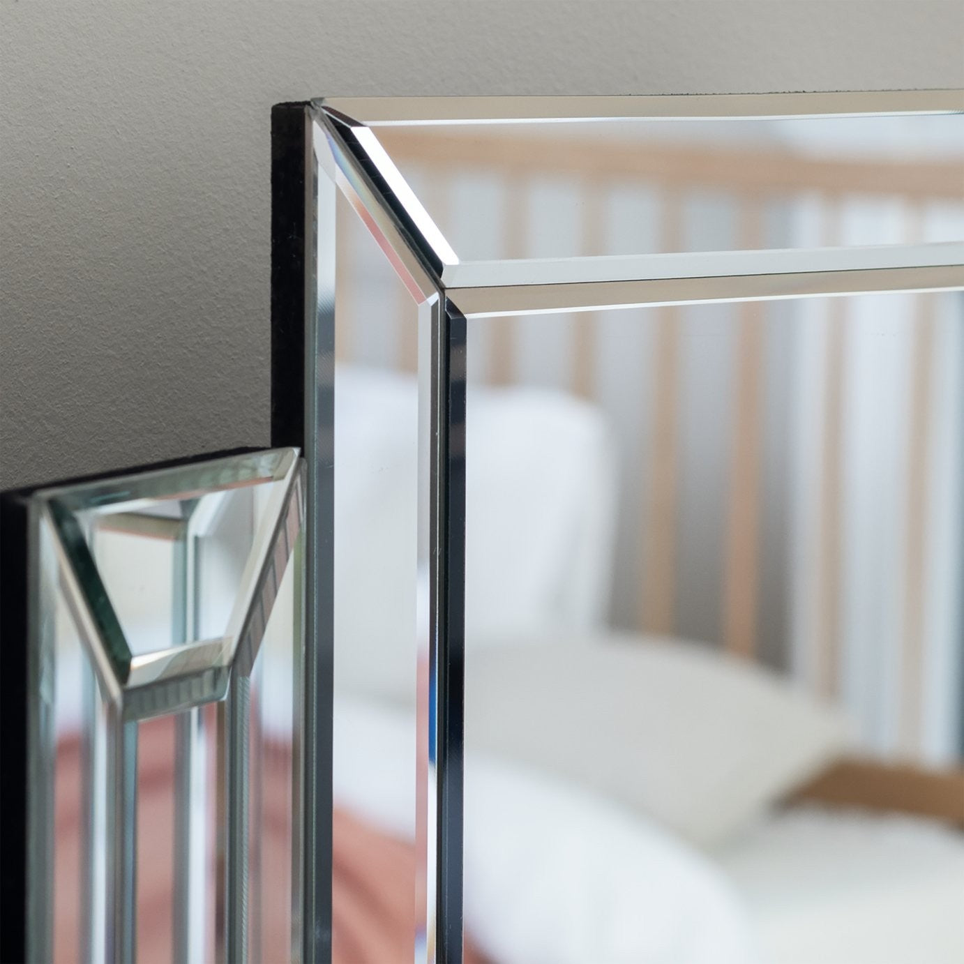 Black Folding Bevelled Dressing Table Mirror-50x56cm5815623