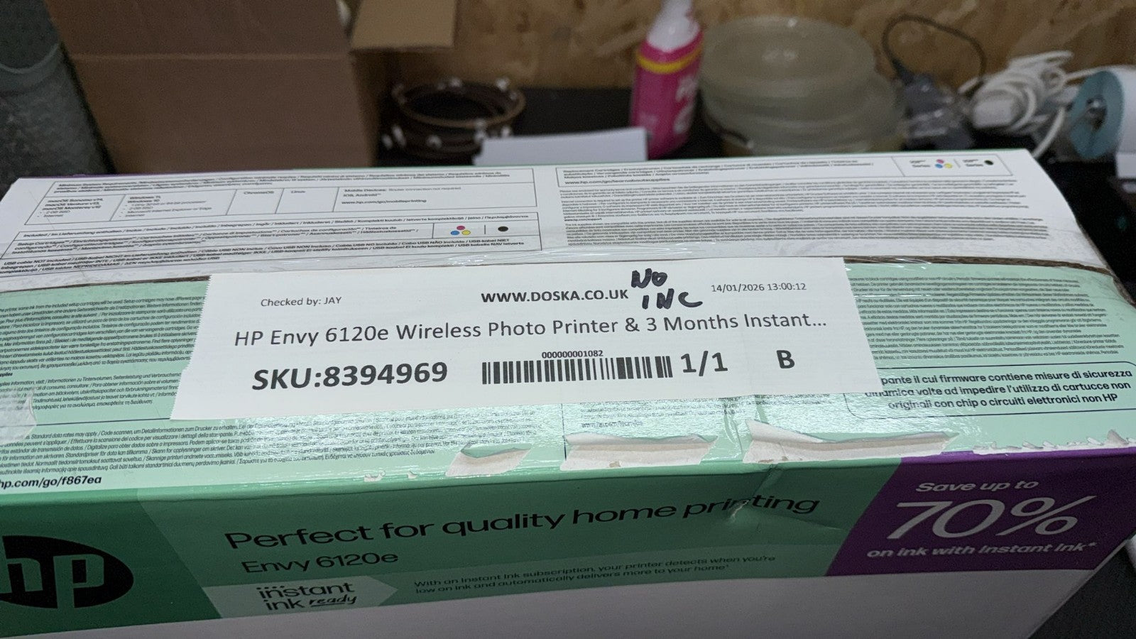 HP Envy 6120e Wireless Photo Printer (NO INK)