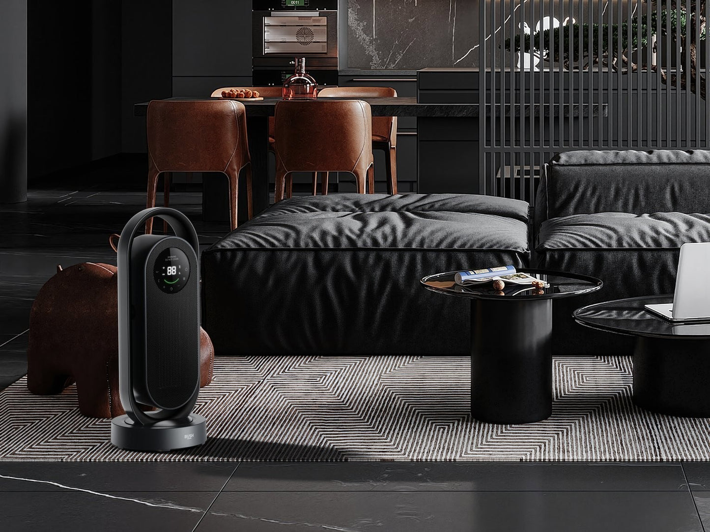 Bush 2kW Digital Dual Oscillating Ceramic Tower Fan Heater
