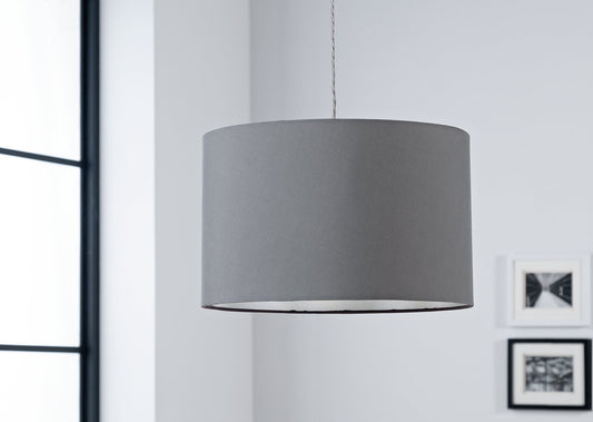 Home Grey Easy Fit Lampshade - 40cm